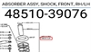 Giảm xóc trước Toyota Crown 2.4-3.0 YS132 - Giảm xóc trước Toyota Crown 2.4-3.0 JZS133